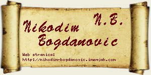 Nikodim Bogdanović vizit kartica